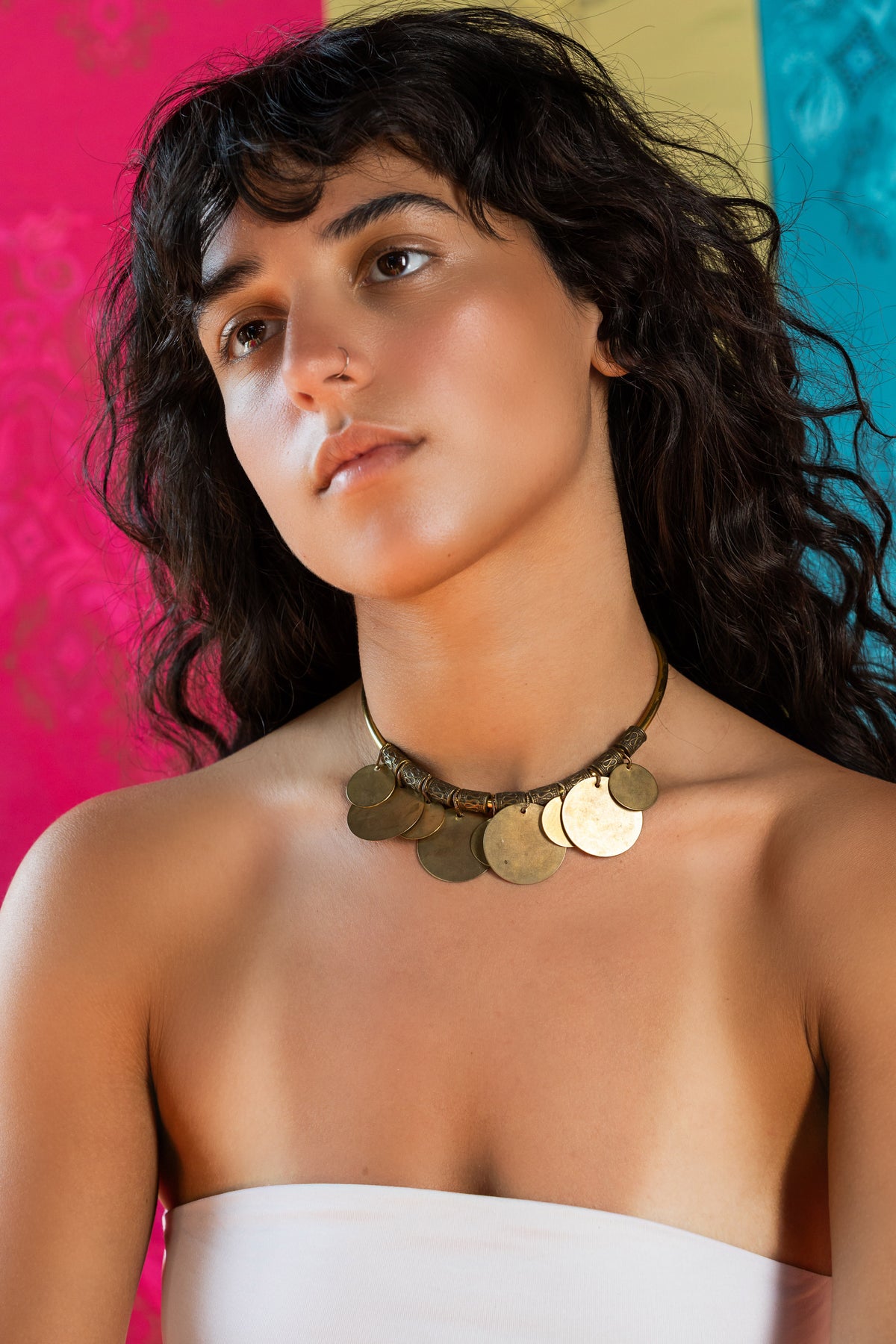 Sun Glitter Copper Necklace