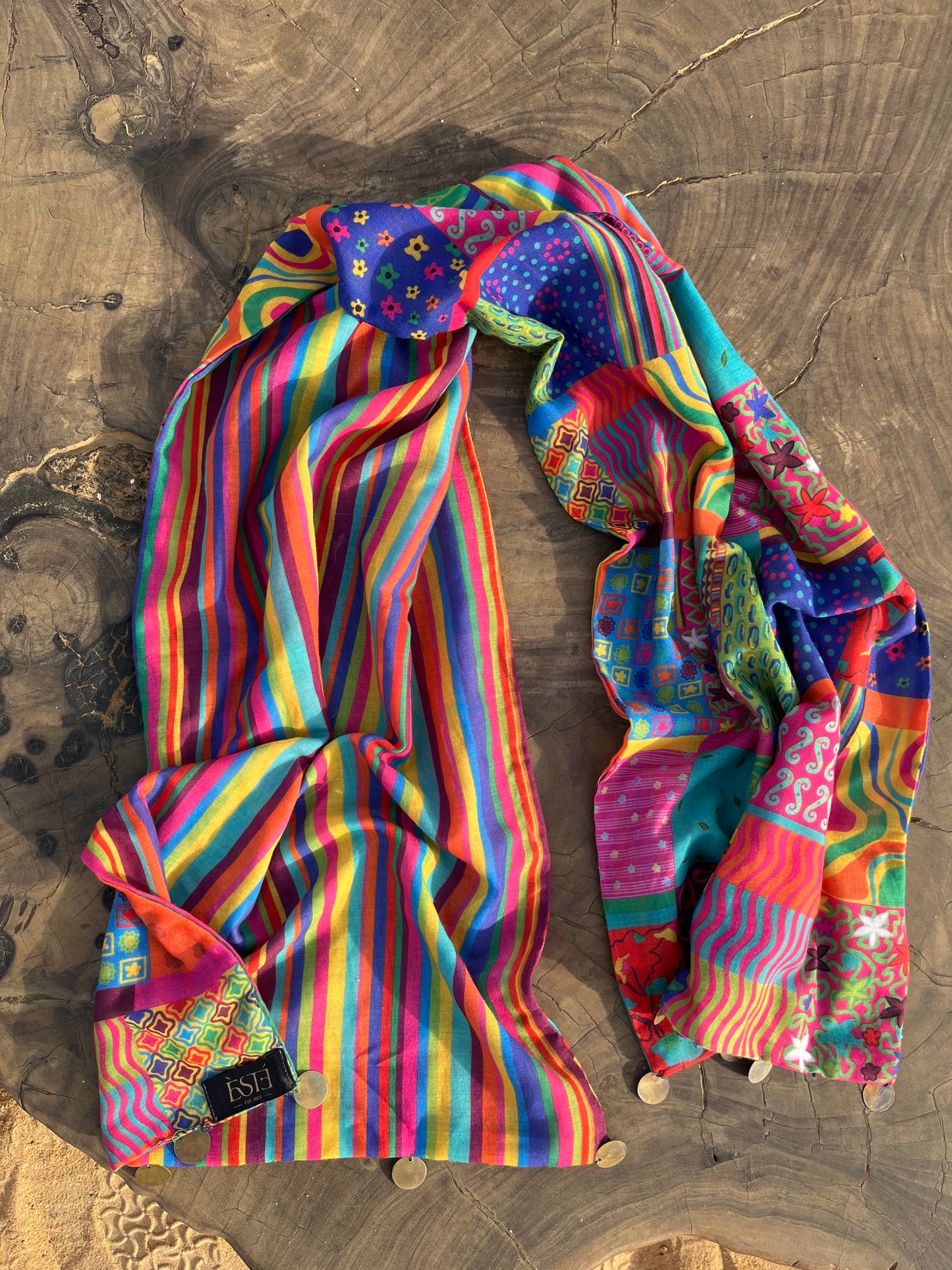 Patches scarf double-faced scarf