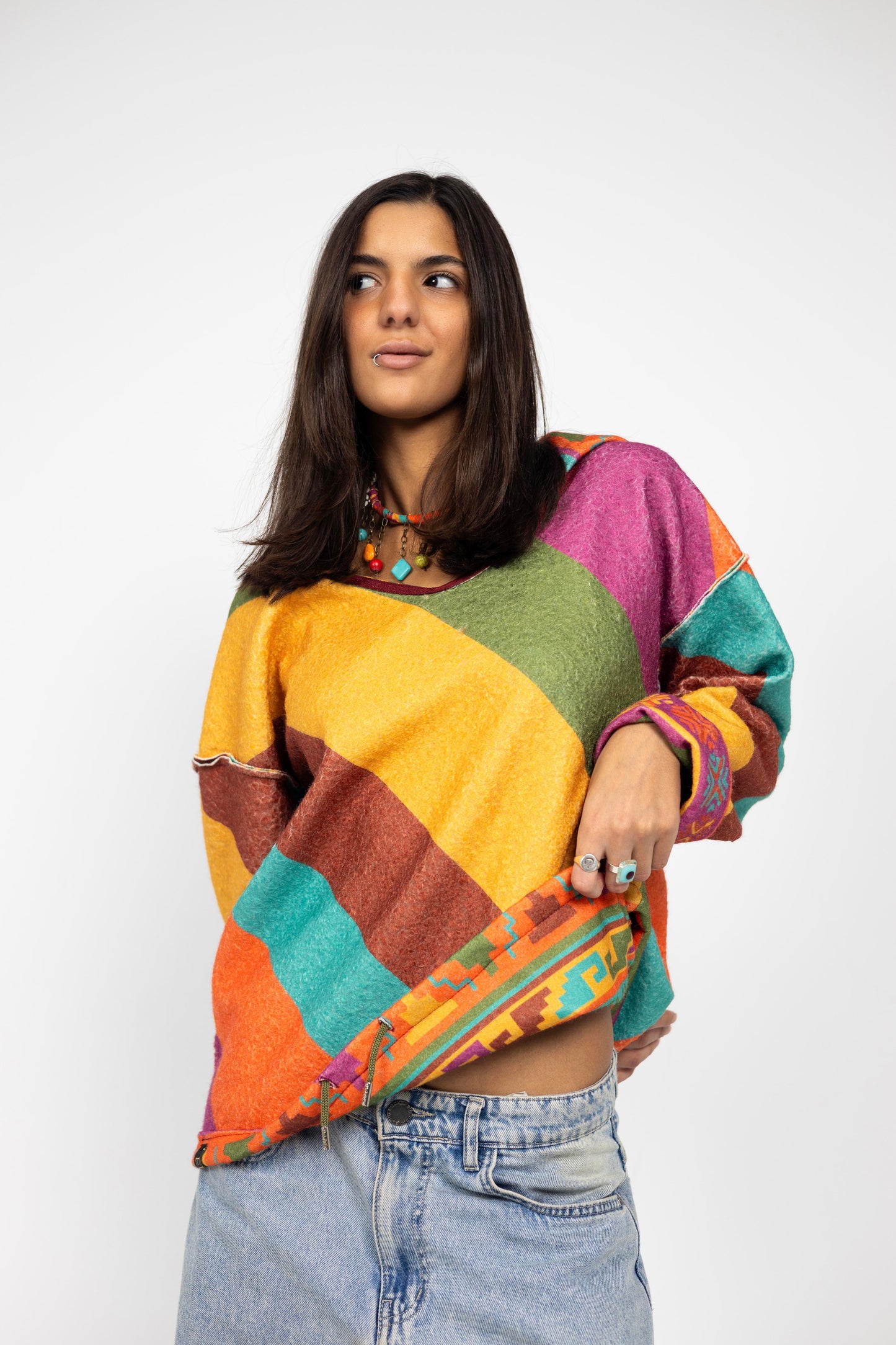 Flocons Et Bonbons Reversible Hoodie