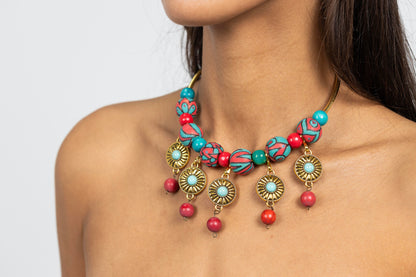 Cherry And Blueberry Necklace