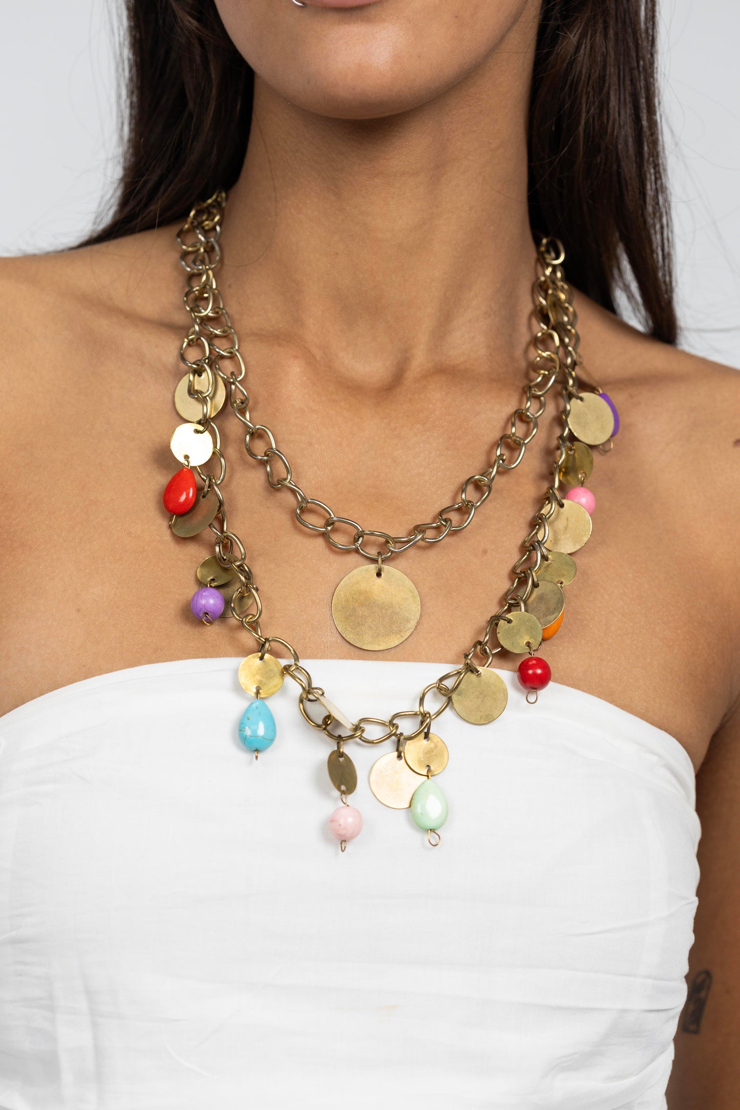 Dangling Jelly Beans Layered Necklace
