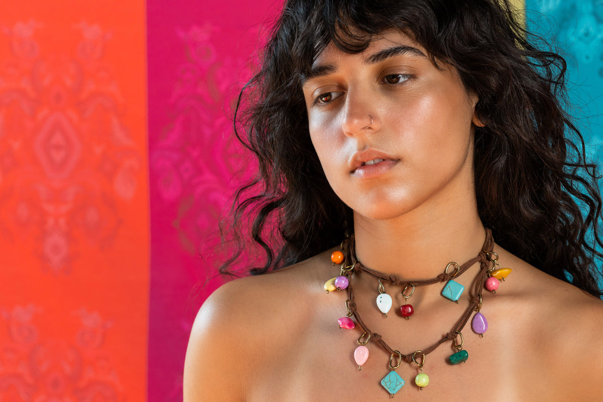Sandy Ocean Double Cord Necklace
