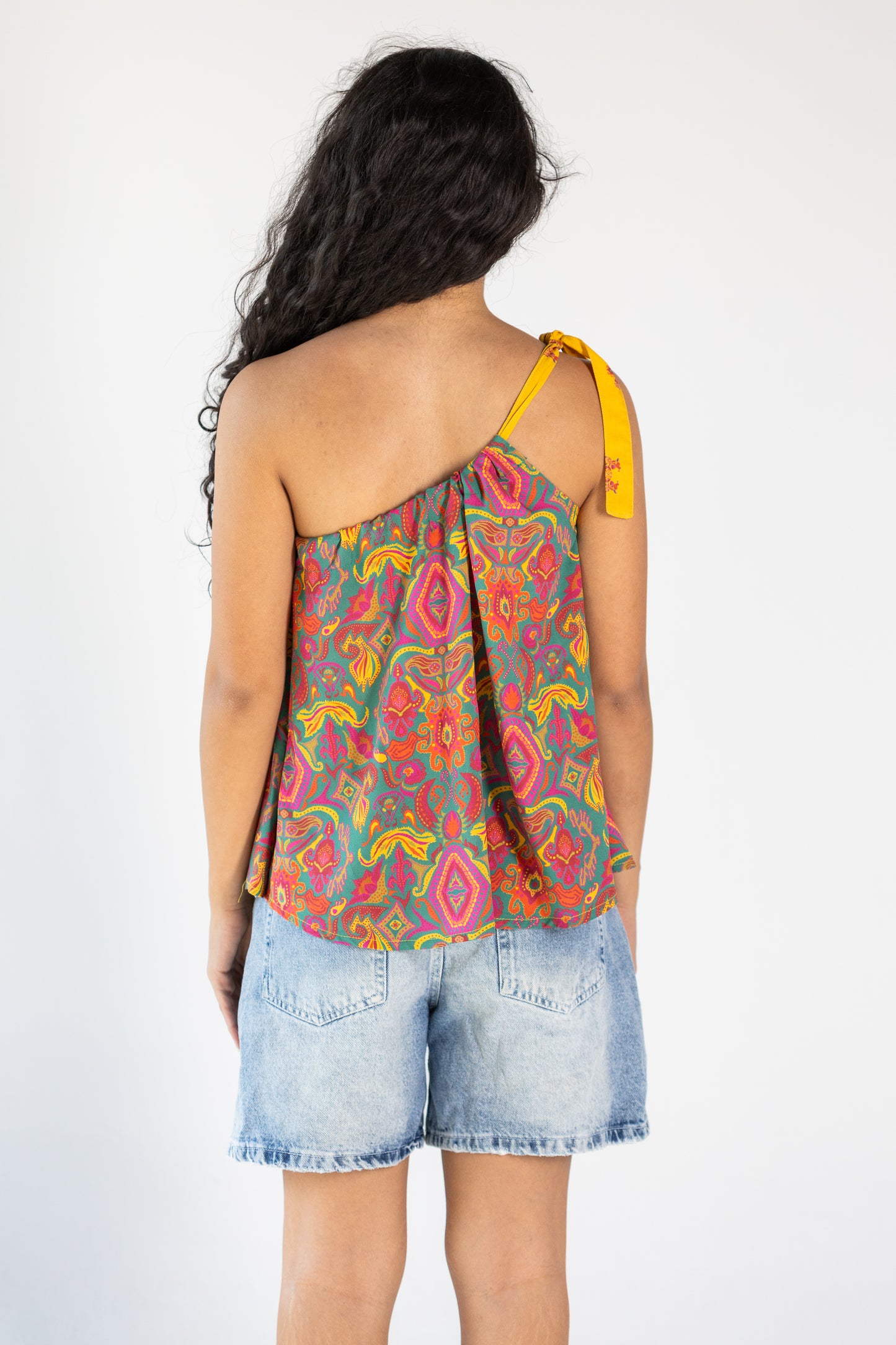 Ciel Et Miel One Shoulder Cotton Top