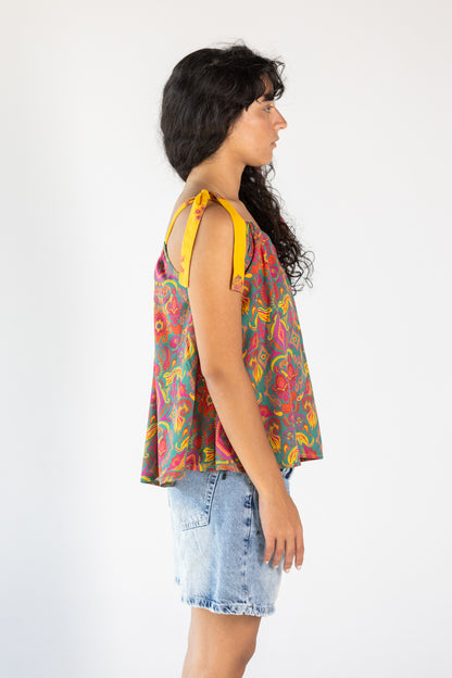 Ciel Et Miel One Shoulder Cotton Top