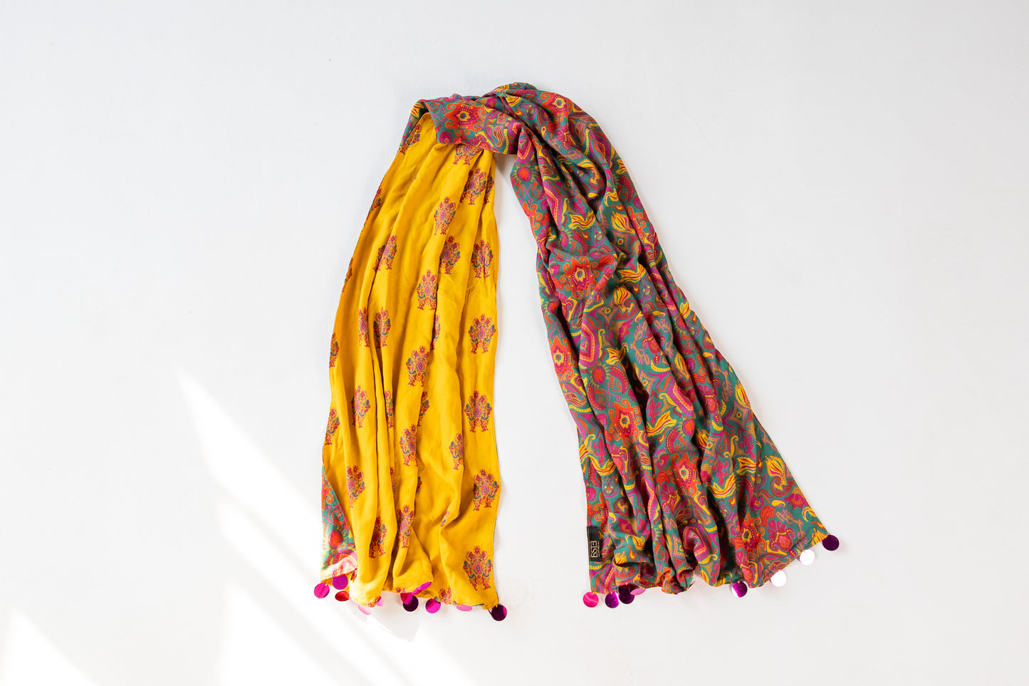 Ciel Et Miel Reversible Cotton Scarf