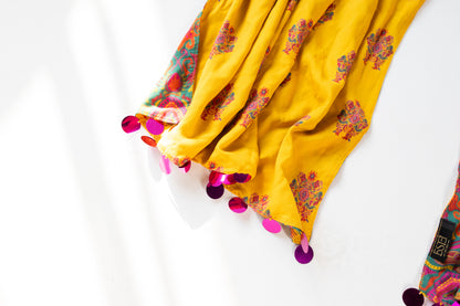 Ciel Et Miel Reversible Cotton Scarf